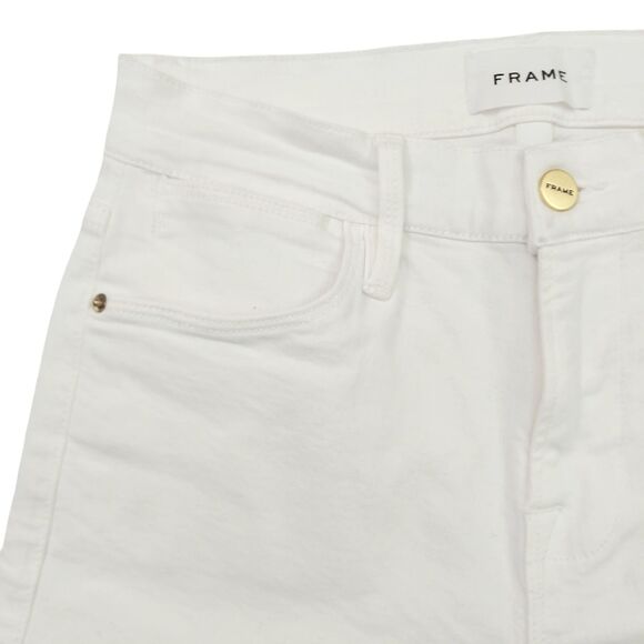 Frame Jeans Womens 26 White Le High Straight Ankle Stretch Denim Comfort Summer - Picture 5 of 12